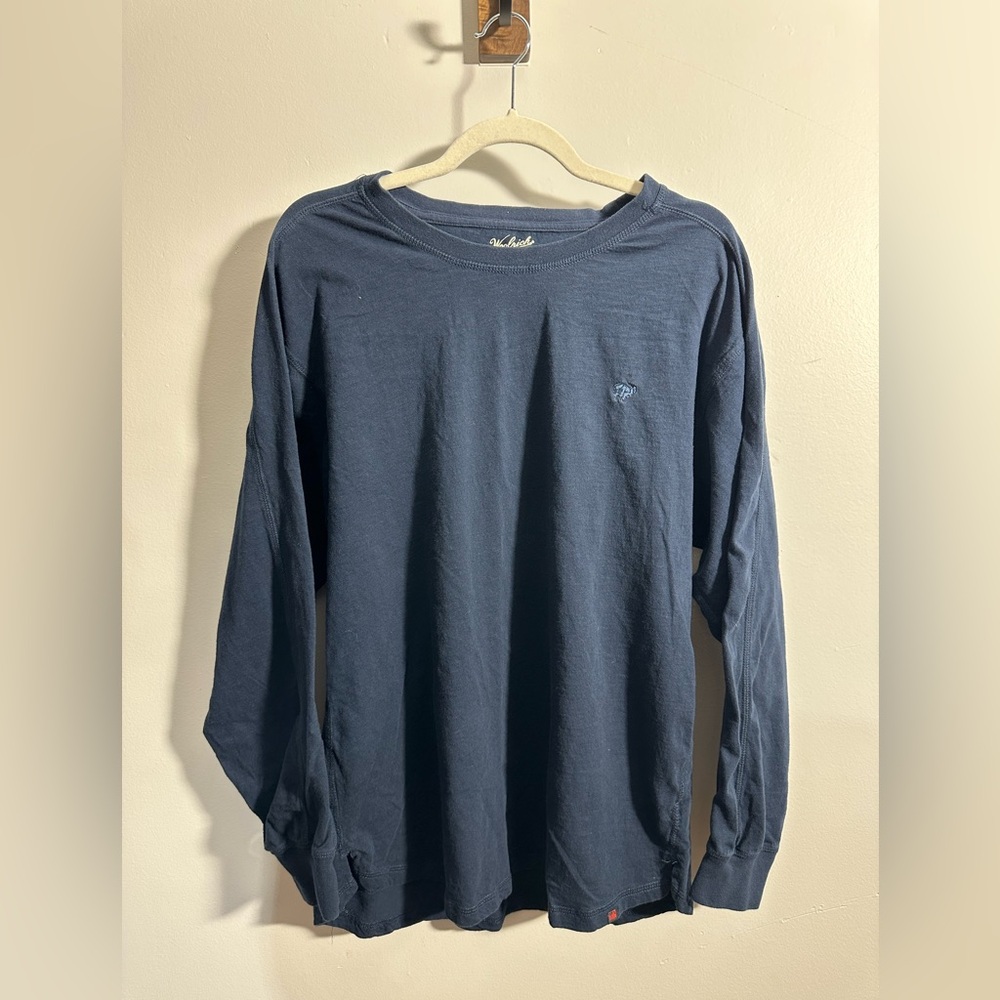 Woolrich Men’s M Blue Crew Neck Long Sleeve Casual Long Sleeve T-shirt